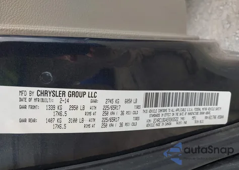 2014 Chrysler Town & Country Touring z USA, uszkodzony, nr VIN 2C4RC1BG4ER303522